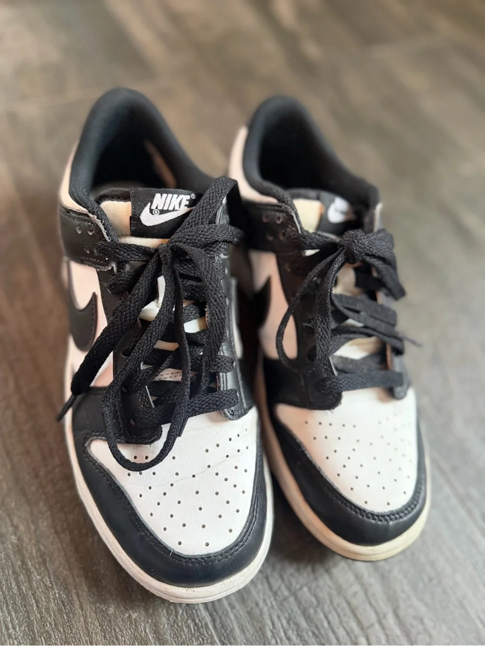 Woman’s Panda Nike Low-Top Sneakers in Black and White